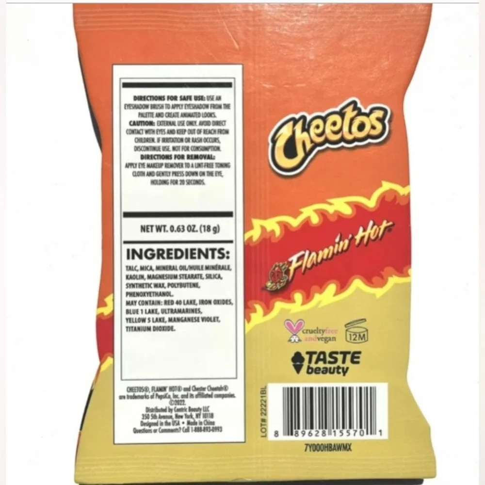 Cheetos Eyeshadow Palette X Taste Beauty